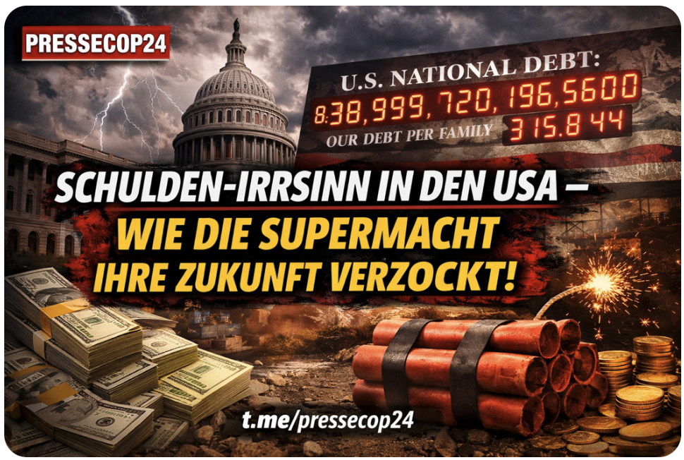 USA-PLEITEUHR RAST DURCH!Amerikas Schulden steigen schneller, als der Kongress denken kann!