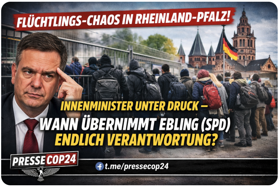 FLÜCHTLINGS-CHAOS IN RHEINLAND-PFALZ! INNENMINISTER UNTER DRUCK – WER ÜBERNIMMT ENDLICH VERANTWORTUNG?