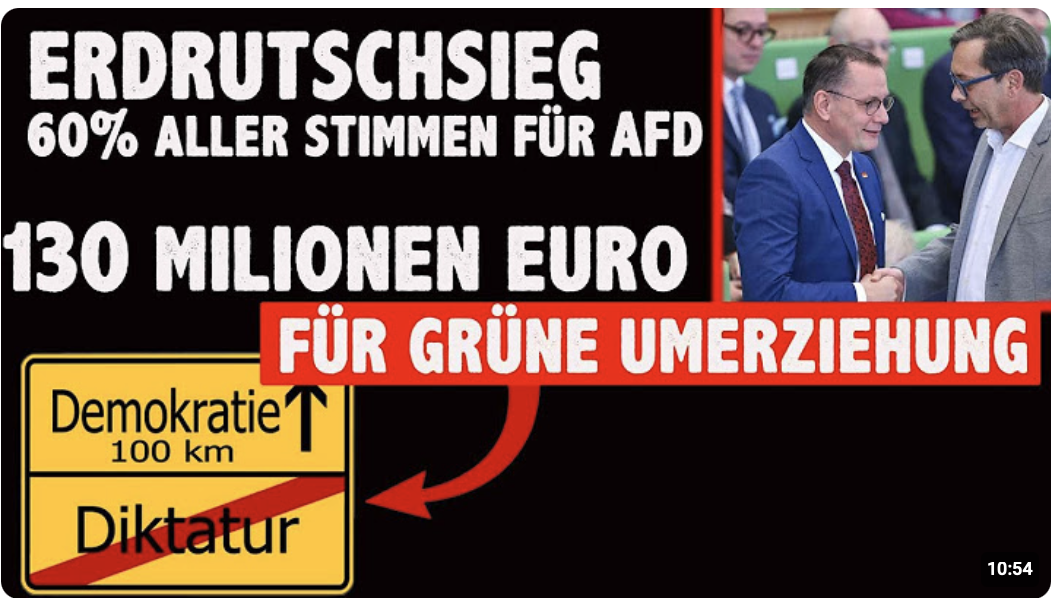 ERDRUTSCH SIEG 60 Prozent! Jetzt kommt grüne DEMOKRATIE Erziehung um die Demokratie zu retten