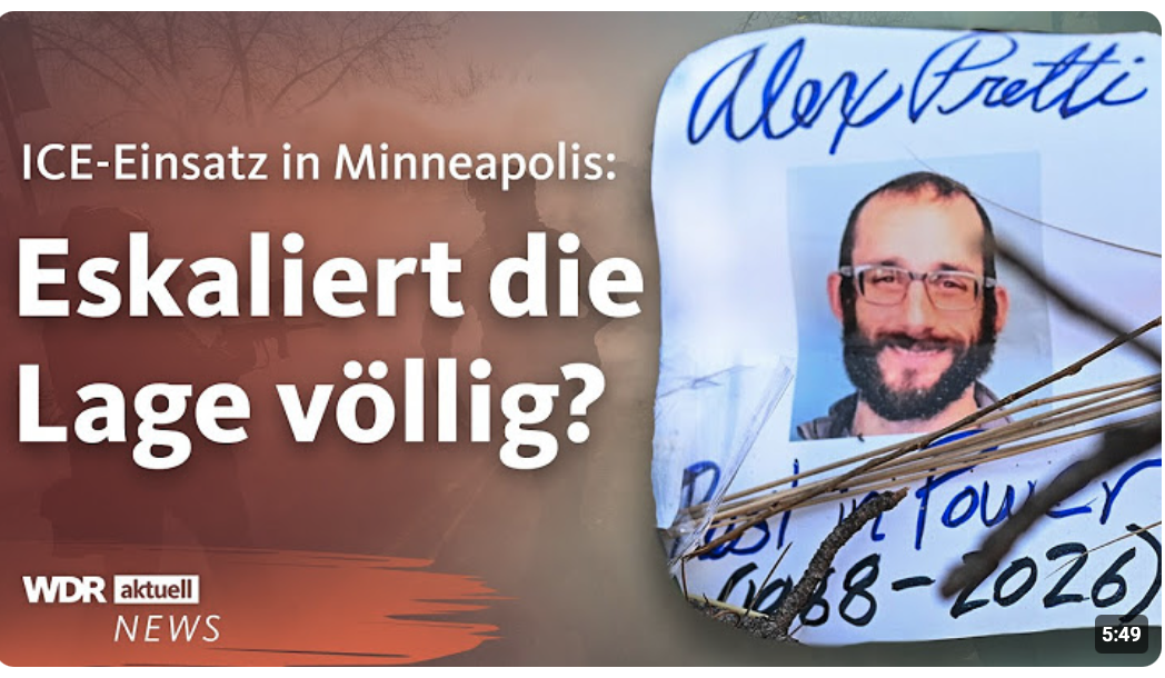 Wieder Schüsse in Minneapolis: US-Bundesbeamter erschießt Intensivpfleger | WDR Aktuelle Stunde