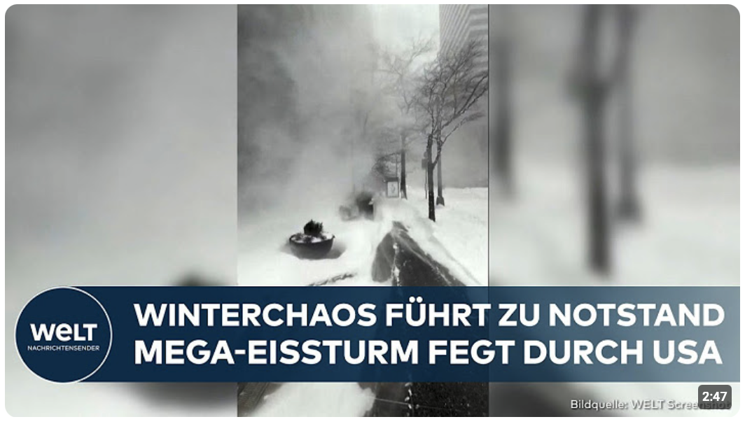 USA: Mega-Blackout! Notstand! Blizzard legt mehrere Staaten lahm! Millionen Menschen betroffen