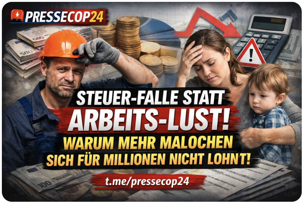 STEUER-FALLE STATT ARBEITS-LUST! WARUM MEHR MALOCHEN SICH FÜR MILLIONEN NICHT LOHNT