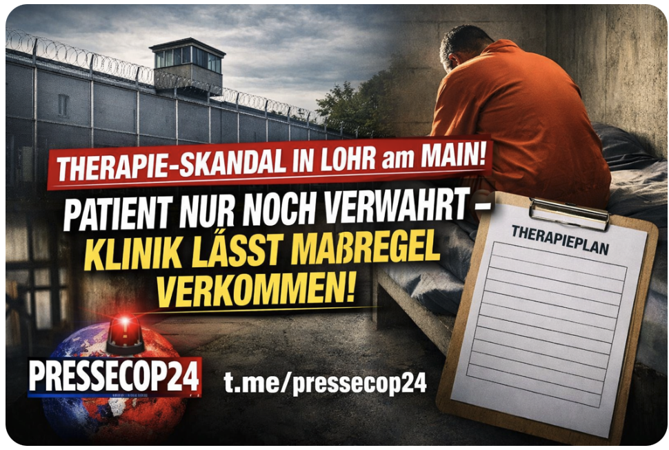 THERAPIE-SKANDAL IN LOHR am Main! PATIENT NUR NOCH VERWAHRT – KLINIK LÄSST MAßREGEL VERKOMMEN! Wie rechnet die Klinik keine erbrachte Leistung ab? 