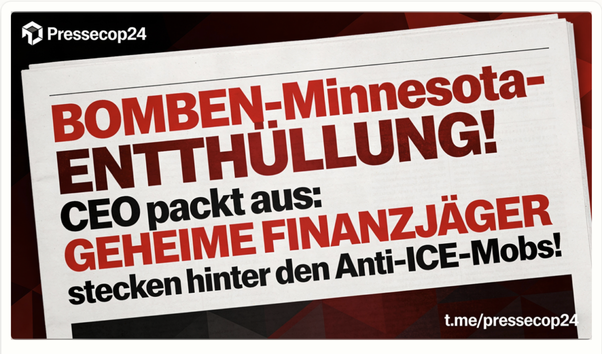 BOMBEN-ENTTHÜLLUNG! CEO packt aus: GEHEIME FINANZJÄGER stecken hinter den Anti-ICE-Mobs!