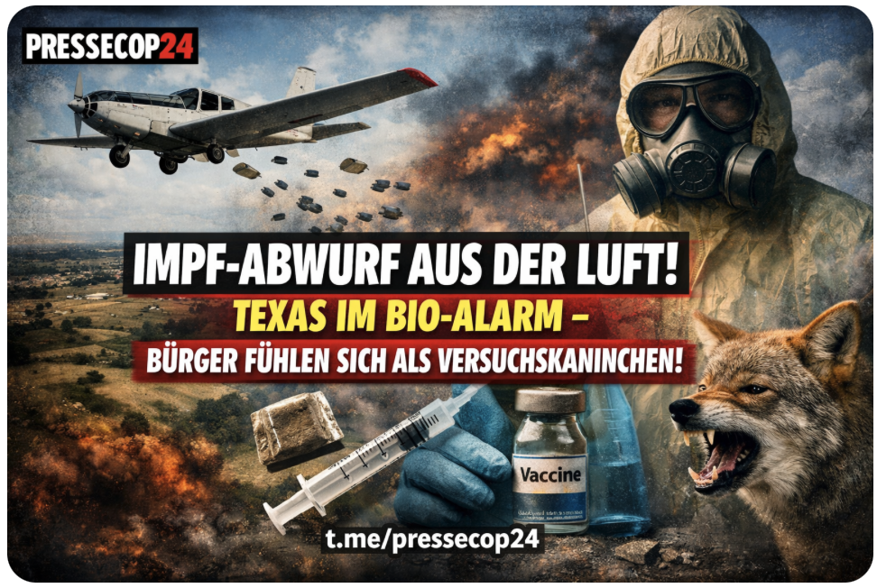 IMPF-ABWURF AUS DER LUFT! TEXAS IM BIO-ALARM – BÜRGER FÜHLEN SICH ALS VERSUCHSKANINCHEN