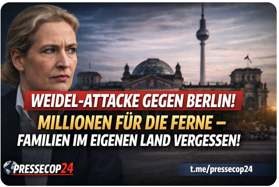 WEIDEL-ATTACKE GEGEN BERLIN! MILLIONEN FÜR DIE FERNE – FAMILIEN IM EIGENEN LAND VERGESSEN