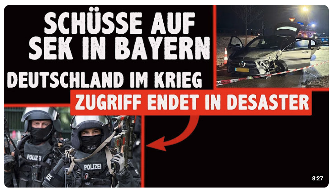 Schüsse auf ELITE Polizisten Verletzte Menschen bei Verfolgungsjagd in BAYERN