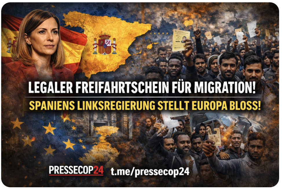 LEGALER FREIFAHRTSCHEIN FÜR MIGRATION! SPANIENS LINKSREGIERUNG STELLT EUROPA BLOSS