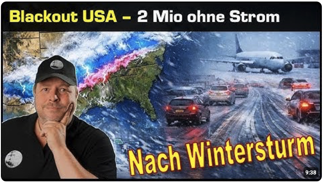 Blackout USA – Millionen ohne Strom im Wintersturm – LNG Export stoppt