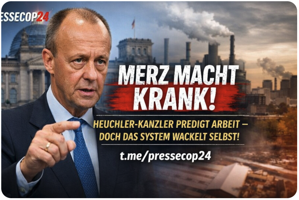 MERZ MACHT KRANK! HEUCHLER-KANZLER PREDIGT ARBEIT – DOCH DAS SYSTEM WACKELT SELBST!