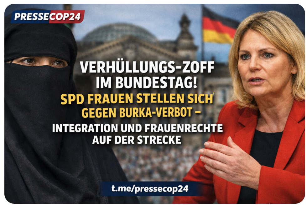 VERHÜLLUNGS-ZOFF IM BUNDESTAG! SPD FRAUEN STELLEN SICH GEGEN BURKA-VERBOT – INTEGRATION UND FRAUENRECHTE AUF DER STRECKE