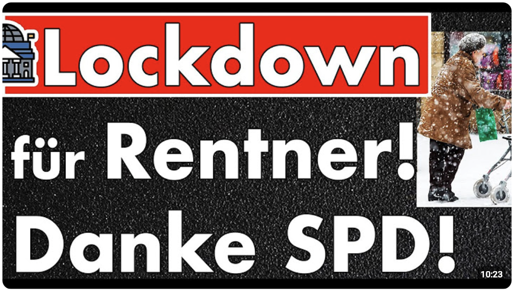 Wenn Bäume wichtiger sind als Menschen! – Lockdown für Ältere in Berlin – SPD blockiert!