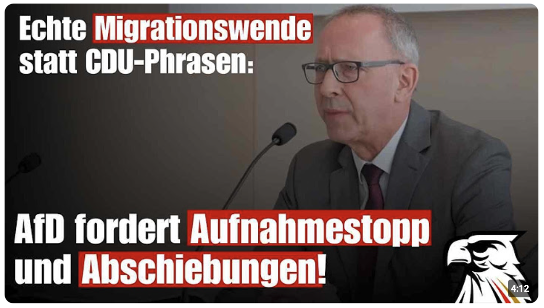 Echte Migrationswende statt CDU-Phrasen: AfD fordert Aufnahmestopp und Abschiebungen!
