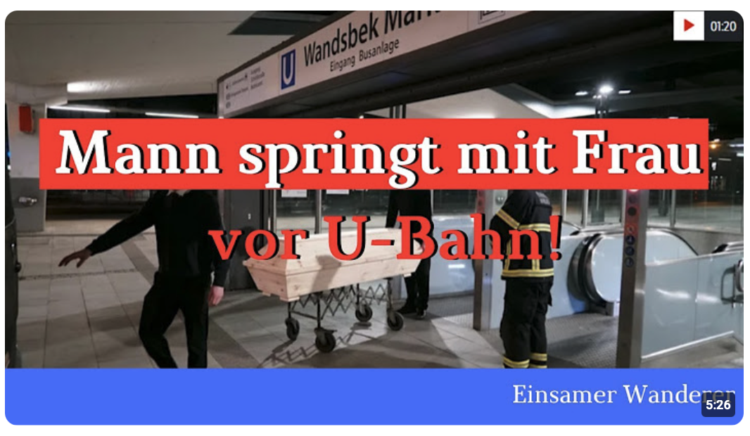 Mann packt Frau und wirft sich mit ihr vor U-Bahn! Beide tot!