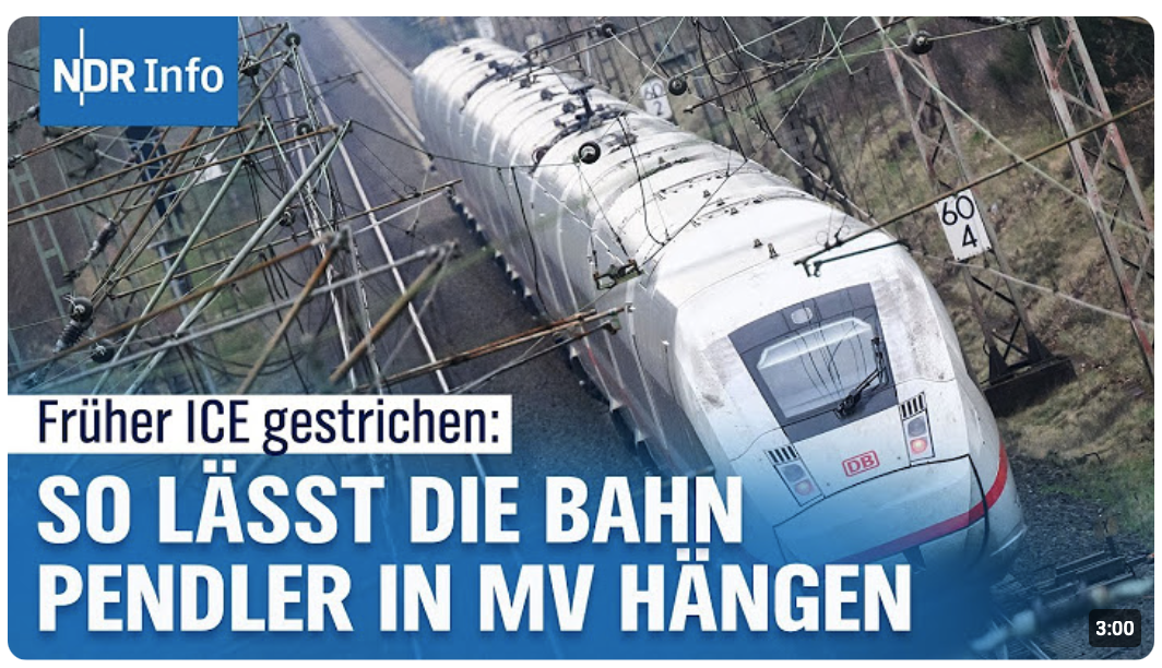 Schock für Pendler: Bahn streicht wichtige ICE-Verbindung nach Hamburg | NDR Info