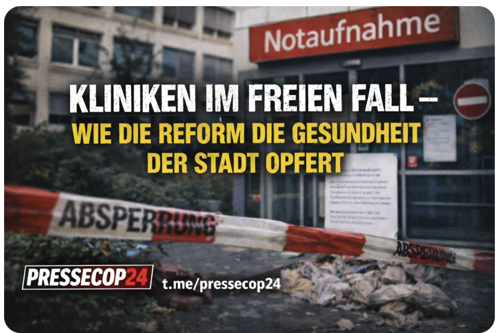 KLINIKEN IM FREIEN FALL – WIE DIE REFORM DIE GESUNDHEIT DER STADT OPFERT