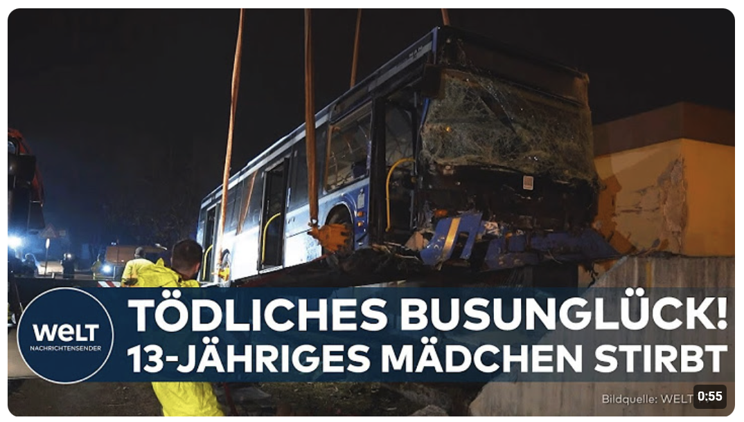 BUSUNGLÜCK IN MÜNCHEN: 13-Jährige stirbt nach schwerem Unfall! Fahrer erleidet medizinischen Notfall