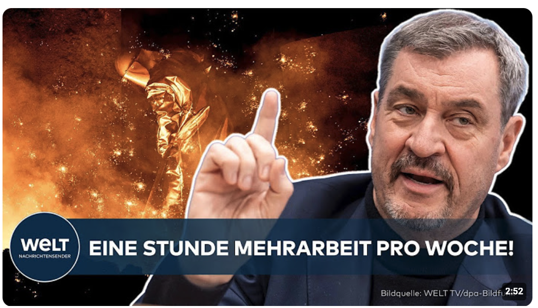 WIRBEL UM WACHSTUM? Deutsche arbeiten zu wenig! Knallharte Söder-Aussage empört auch Teile der CDU