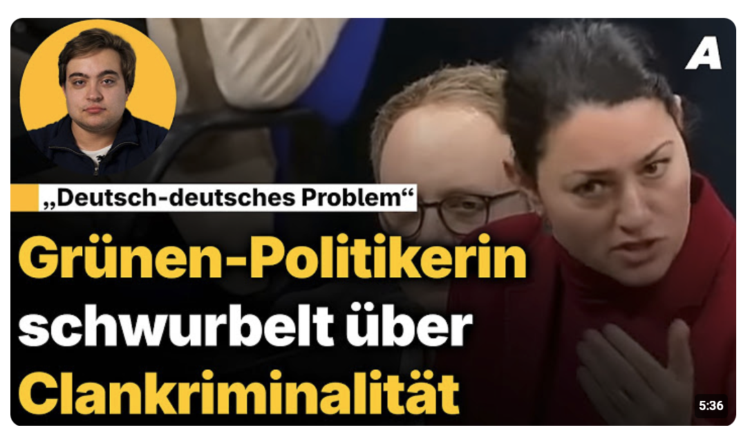 Clankriminelle sind „deutsch-deutsch“: Grüne glänzt mit Wahnsinns-Geschwurbel |