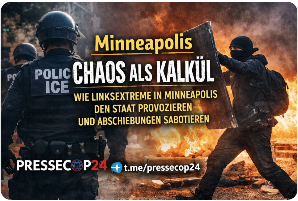 Minneapolis: CHAOS ALS KALKÜL – WIE LINKSEXTREME IN MINNEAPOLIS DEN STAAT PROVOZIEREN UND ABSCHIEBUNGEN SABOTIEREN