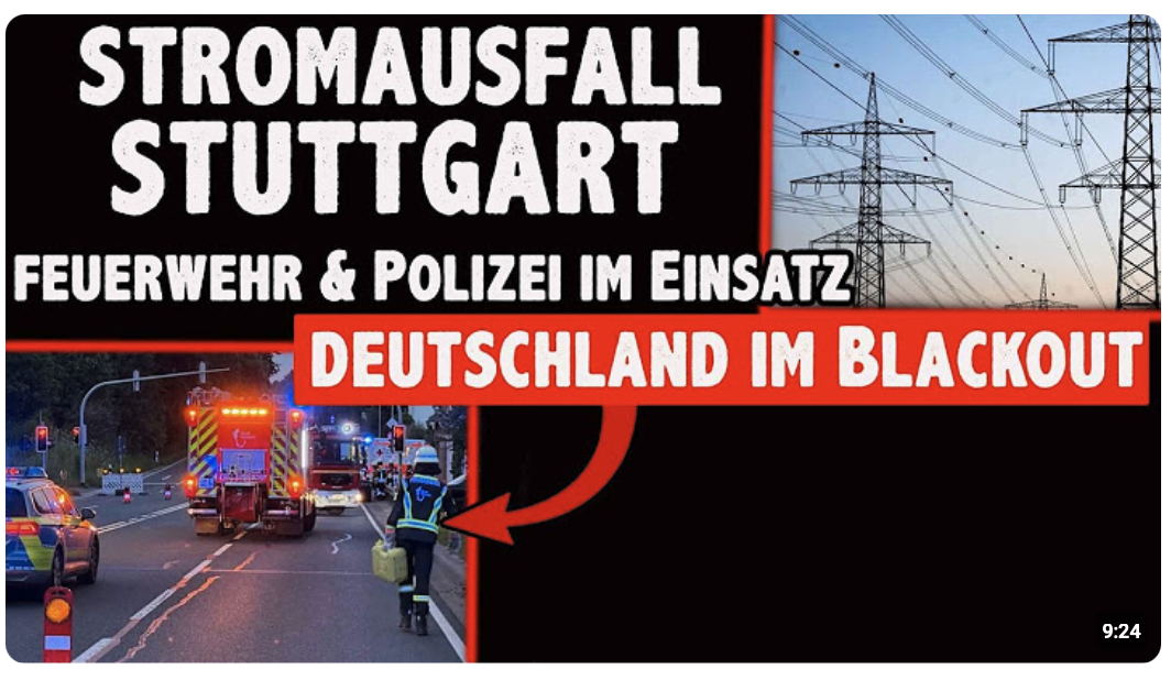 STROMAUSFALL Stuttgart Eilmeldung Polizei und Feuerwehr im Einsatz Großer Stromausfall