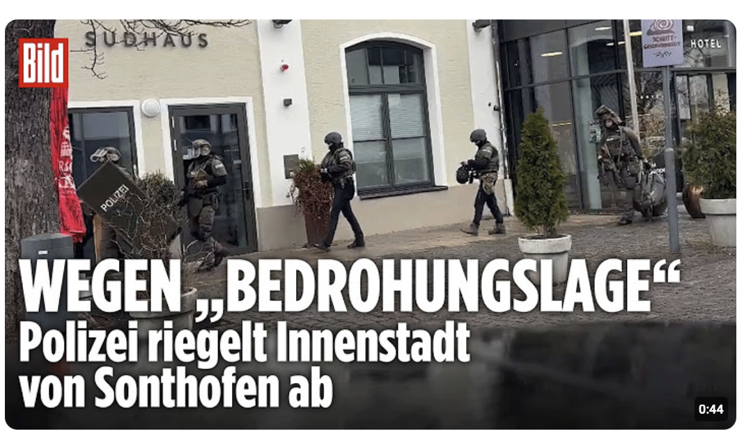GROßEINSATZ IN SONTHOFEN: Polizei sperrt Innenstadt wegen „Bedrohungslage“ ab