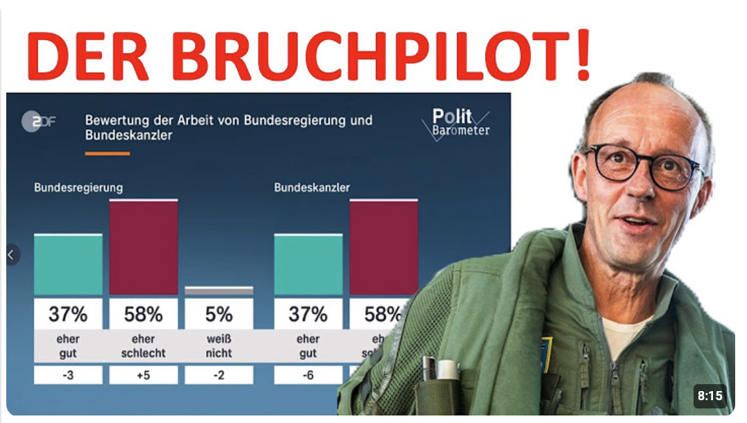 Merz stürzt ab! Großartig!