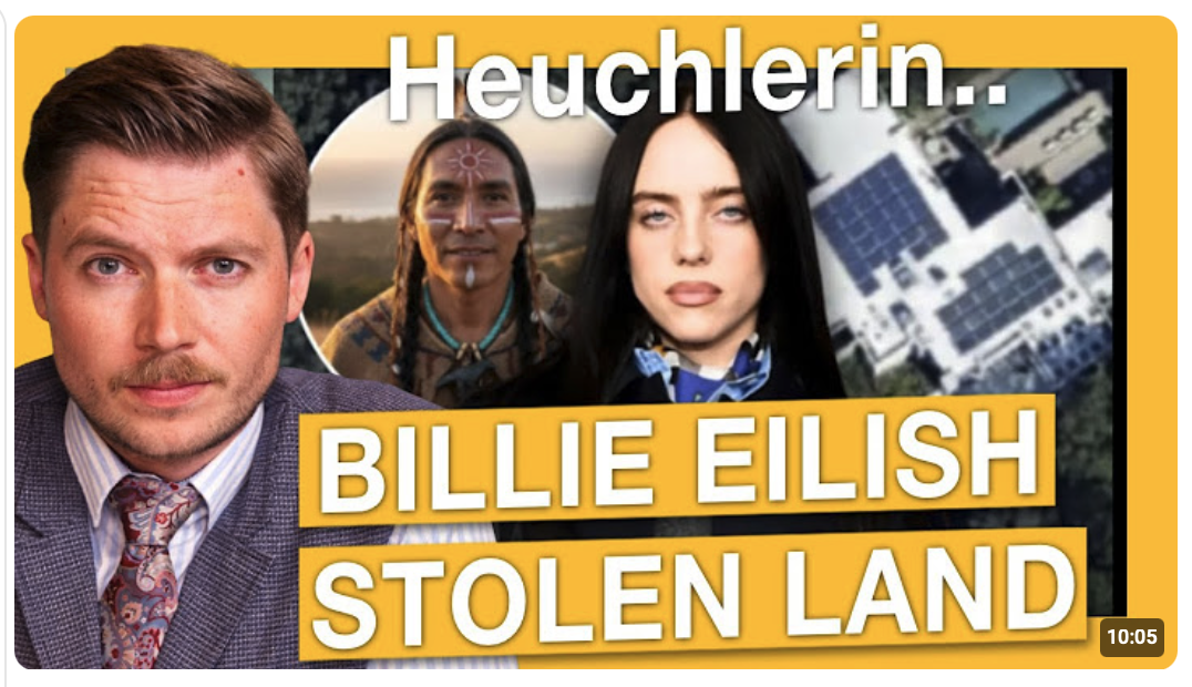 Bille Eilish lebt auf gestohlenem Land! Hollywood-Heuchler leben hinter Mauern!
