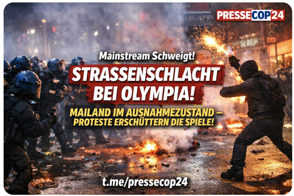 STRASSENSCHLACHT  BEI  OLYMPIA! MAILAND  IM  AUSNAHMEZUSTAND – PROTESTE ERSCHÜTTERN  DIE  SPIELE!