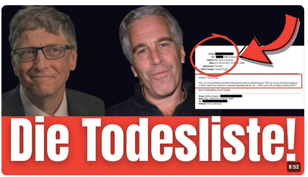Auch DU bist betroffen! Die schlimmste Mail der Epstein Files – Bill Gates ist ein Teufel 