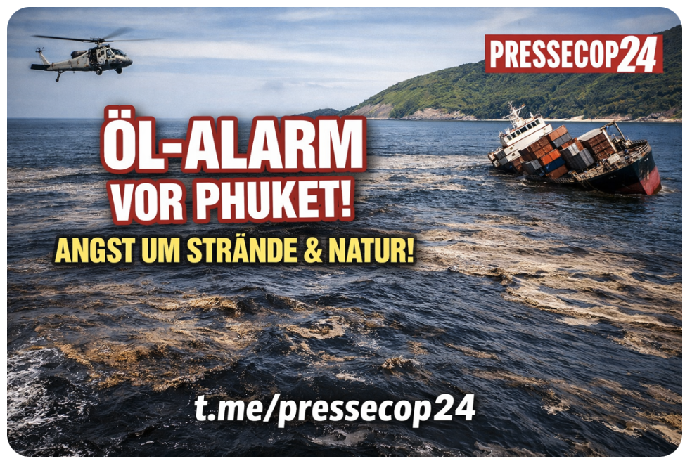 ÖL-ALARM IM URLAUBS-PARADIES! FRAchter sinkt vor PHUKET – ANGST UM STRÄNDE UND NATUR