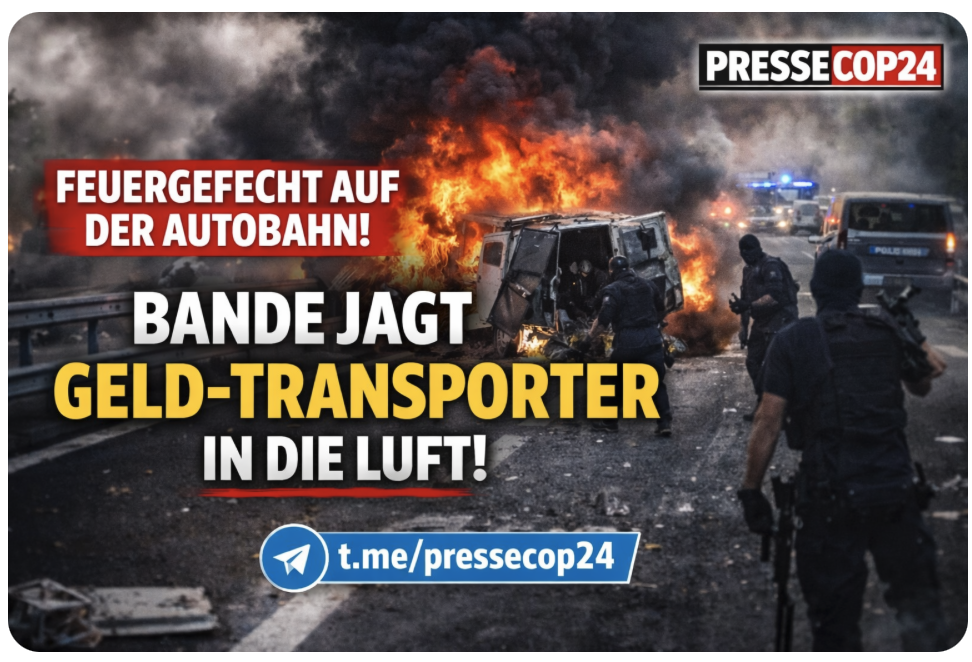 FEUERGEFECHT AUF DER AUTOBAHN! BANDE JAGT GELD-TRANSPORTER IN DIE LUFT