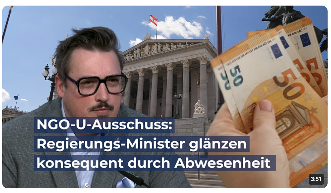 NGO-U-Ausschuss: Regierungs-Minister glänzen konsequent durch Abwesenheit