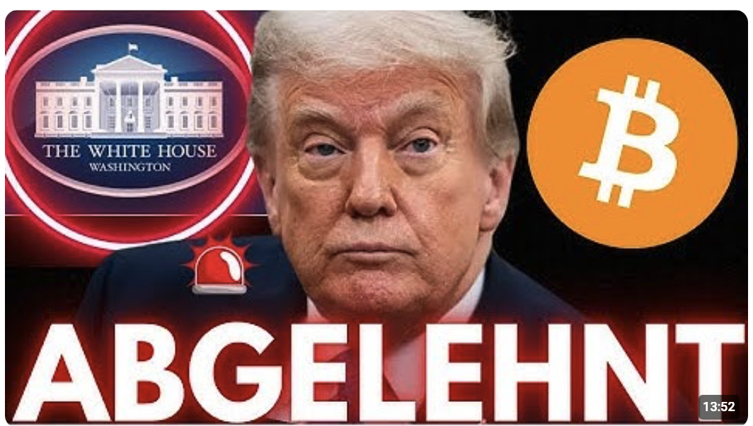 WEIßES HAUS HAT BITCOIN GERADE ABGELEHNT!!