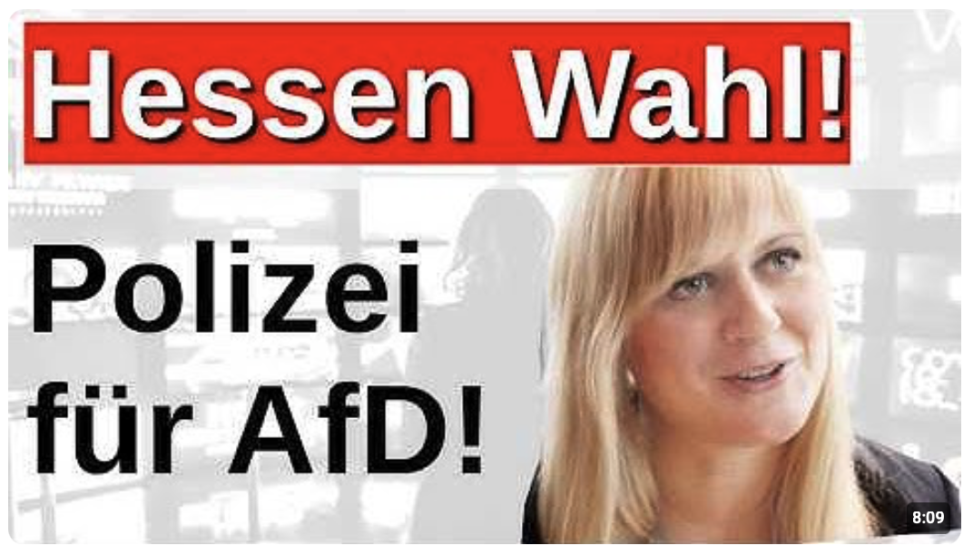 Kommunalwahl in Hessen! Die Polizei ist im Landtag! Polizistin besiegt Rot-Grün!