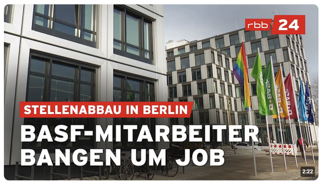 BASF kündigt Verlagerung von Teilen des Berliner Standorts nach Indien an