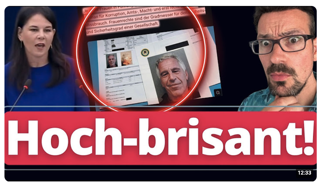 SCHOCK: Baerbock Entgleisung zu EPSTEIN geht steil!
