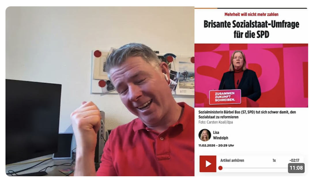 Er hat das tatsächlich gesagt. Hammer. Es dreht sich was, zu spät?