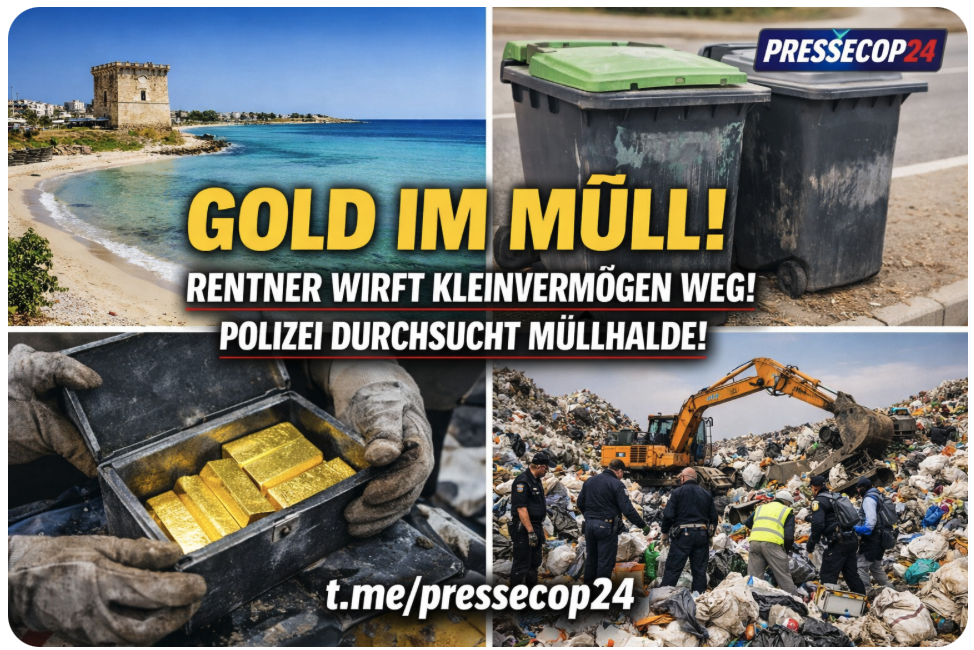 GOLD IM MÜLL! RENTNER WIRFT VERSEHENTLICH SEIN VERMÖGEN WEG – POLIZEI STARTET IRRE RETTUNGSAKTION