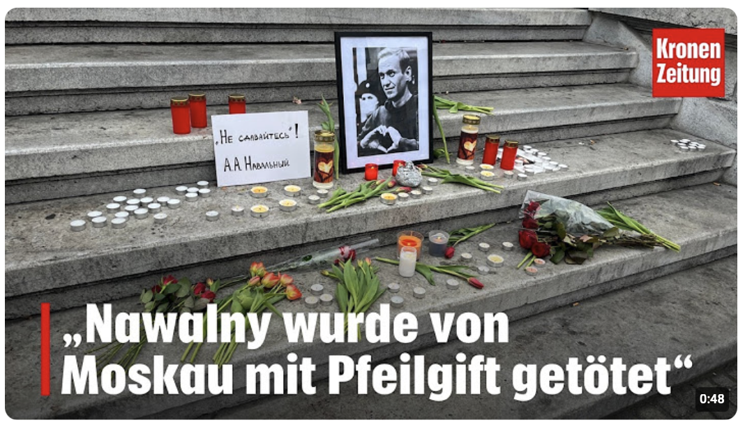 „Nawalny wurde von Moskau mit Pfeilgift getötet“ | krone.tv NEWS