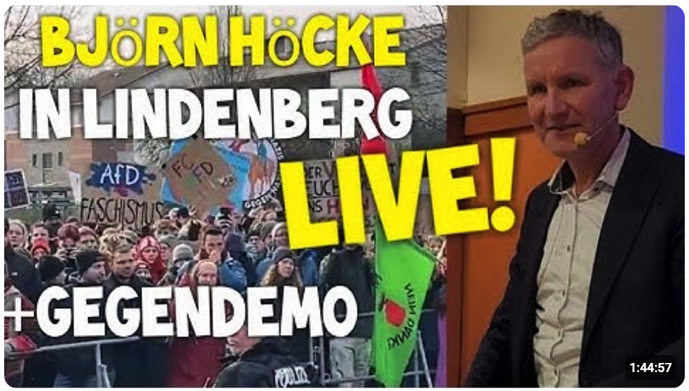 LIVE !!!  Björn Höcke in Lindenberg & GEGENDEMO AfD Bayern Allgäu Kommunalwahlen Redeverbot aufgehoben