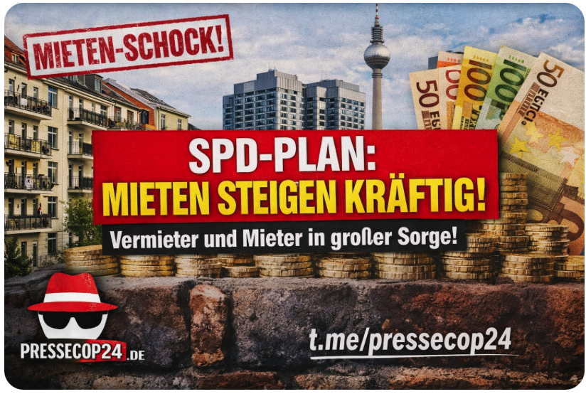 MIETEN-HAMMER AUS BERLIN! NEUER SPD-PLAN LÄSST WOHNEN ZUM LUXUS WERDEN