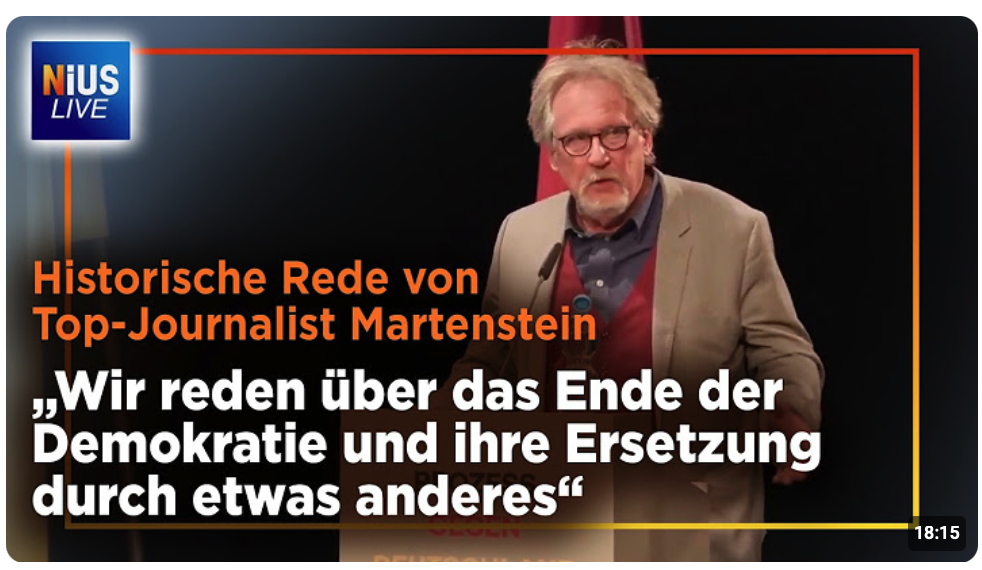 „Prozess gegen Deutschland“: Harald Martenstein zerlegt AfD-Verbot | NIUS Live vom 16.02.2026