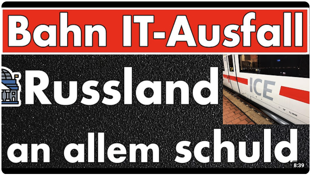 Hackerangriff aus Russland auf die Bahn? Selbst eure Mitarbeiter lachen! Russland an allem Schuld?