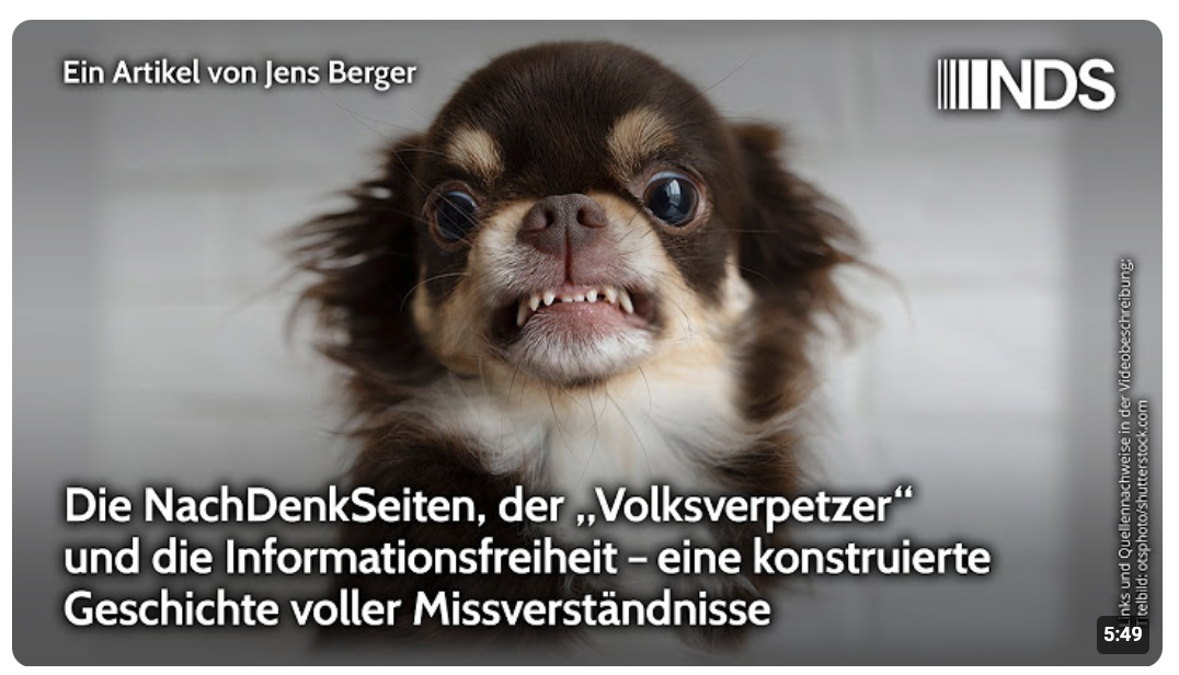 Die NachDenkSeiten und der „Volksverpetzer“ – eine konsturierte Geschichte voller Missverständnisse