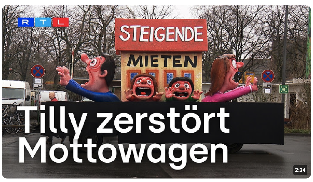 Künstler Tilly zerstört Mottowagen – wochenlange Arbeit in Minuten kaputt | RTL WEST