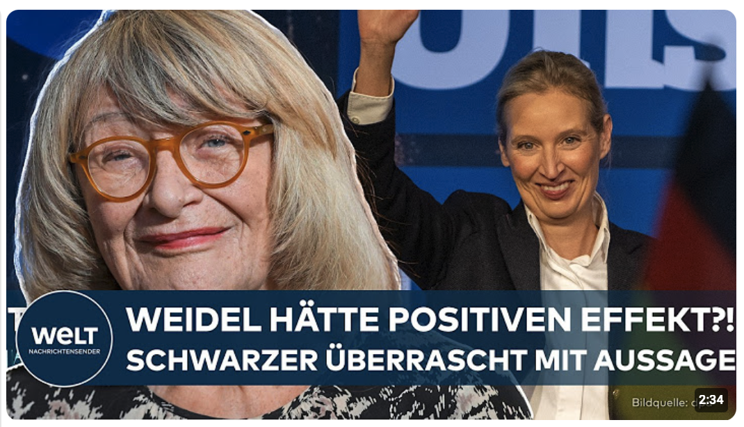 AFD: Weidel hätte positiven Effekt?! – Alice Schwarzer überrascht mit Aussage!