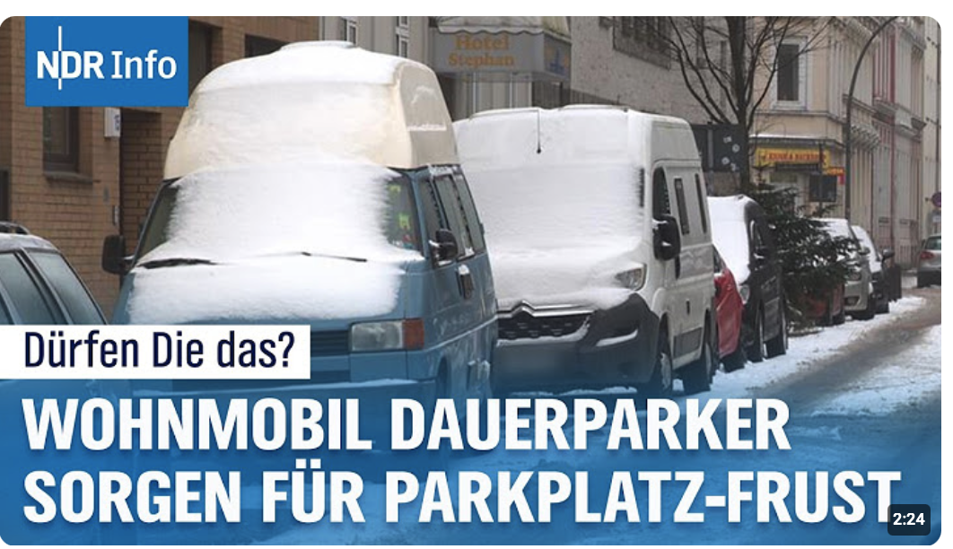 Dauerparken mit Wohnmobilen sorgt für Konflikte in Städten |
