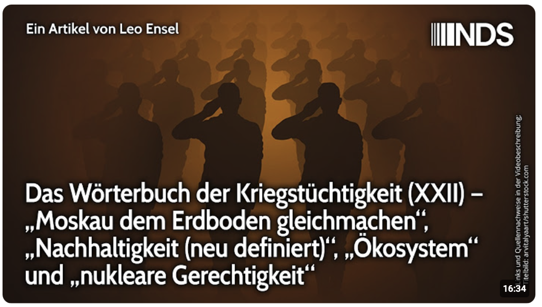 Wörterbuch der Kriegstüchtigkeit (XXII): „Moskau dem Erdboden gleichmachen“ „nukleare Gerechtigkeit“