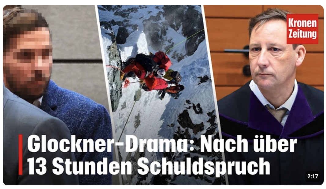 Glockner-Drama: Schuldspruch für Thomas P. 